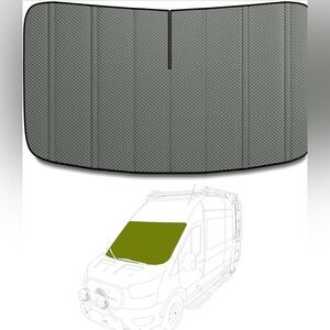 Windshield sunshade cover for Ford Transit medium/high roof 2015-2026